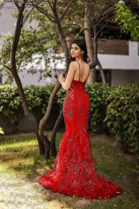 Andy Otriş Detaylı Payetli Kına Elbisesi - The Bride's Bliss