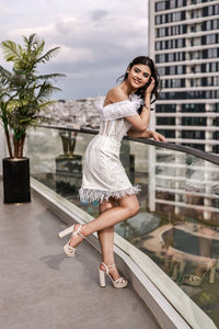 Bianca Otriş Detaylı Payet İşleme Abiye Elbise - The Bride's Bliss