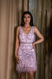 Rise Otriş Detaylı Mini Abiye Elbise - The Bride's Bliss