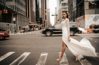 Alan Üç Boyutlu Dantel Yırtmaçlı Balık Kesim Gelinlik - The Bride's Bliss