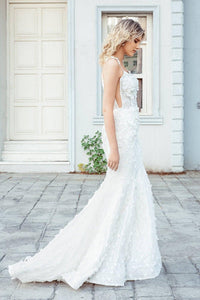 Flower Style Mermaid Dantel Balık Gelinlik - The Bride's Bliss