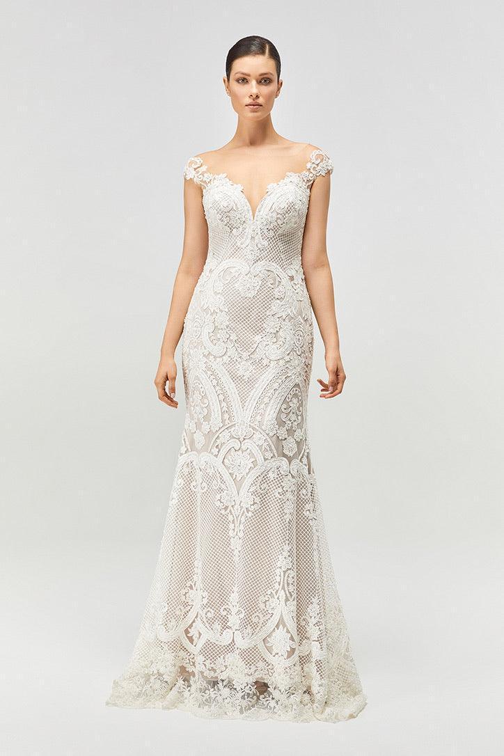 Glace File Detaylı Yarım Balık Gelinlik - The Bride's Bliss