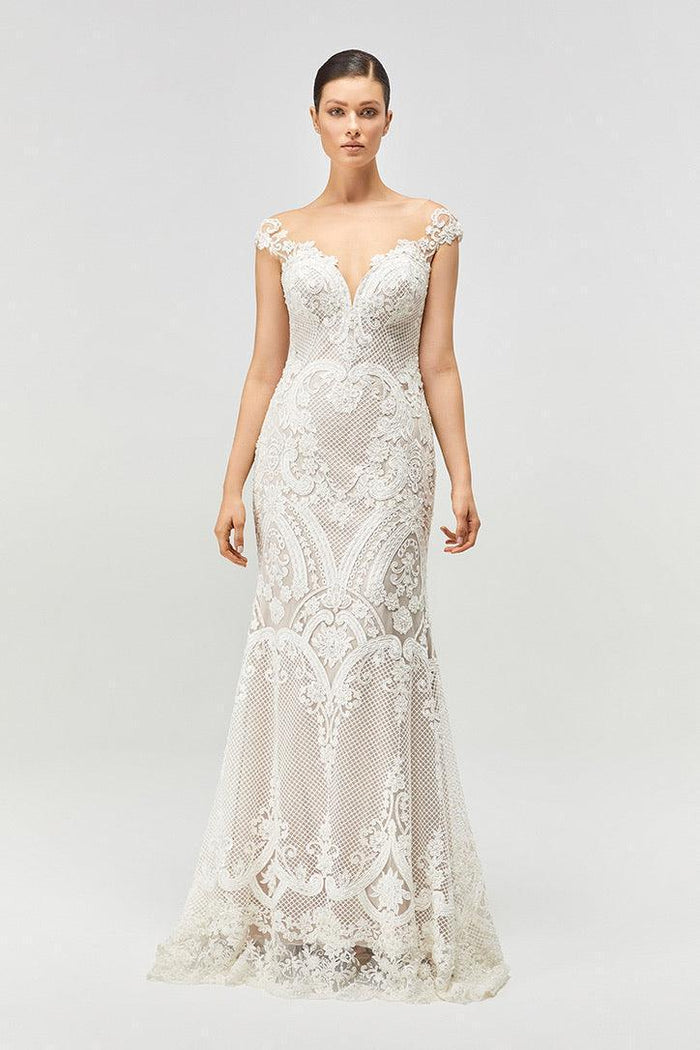 Glace File Detaylı Yarım Balık Gelinlik - The Bride's Bliss
