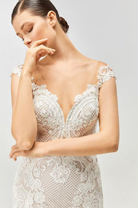 Glace File Detaylı Yarım Balık Gelinlik - The Bride's Bliss