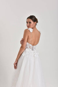 Glam Sky Üç Boyut Dantelli A Kesim Gelinlik - The Bride's Bliss