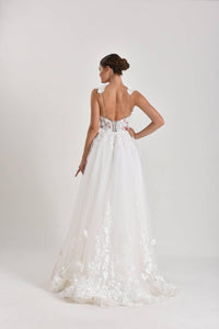 Glam Sky Üç Boyut Dantelli A Kesim Gelinlik - The Bride's Bliss