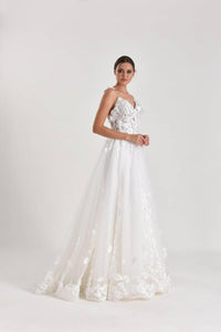 Glam Sky Üç Boyut Dantelli A Kesim Gelinlik - The Bride's Bliss