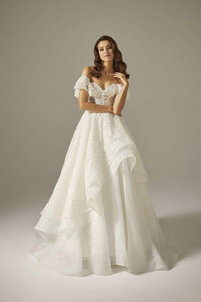 Kelly Fırfırlı Kol Vintage A Kesim Gelinlik - The Bride's Bliss