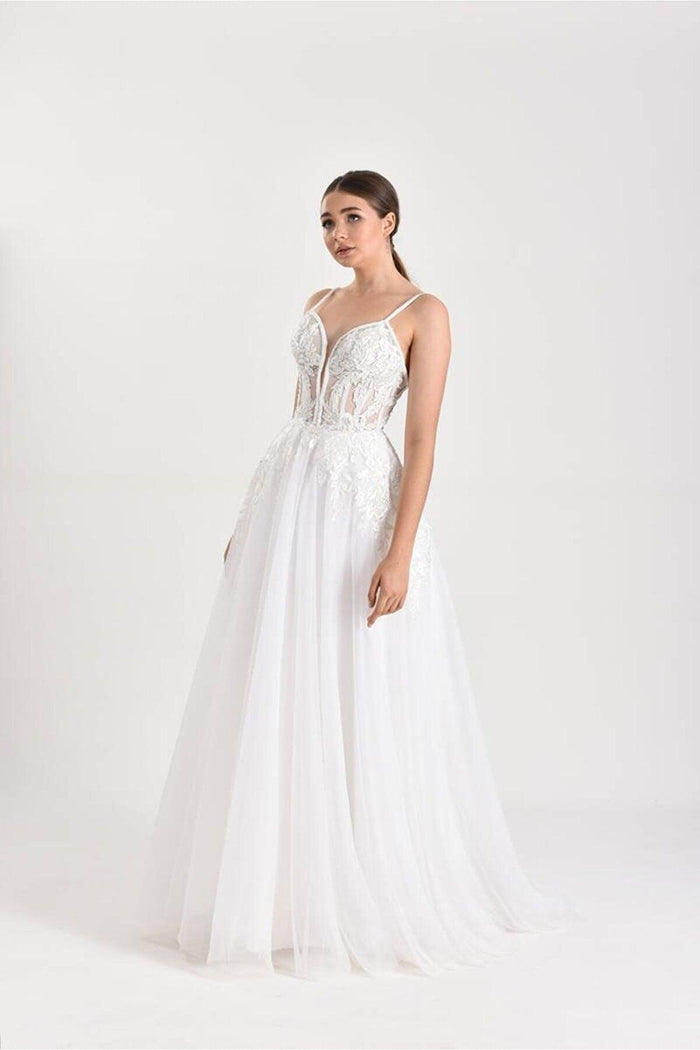 Libra İpek Tül Straplez A Kesim Gelinlik - The Bride's Bliss