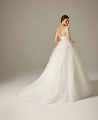 Nanette İşlemeli Dantel Tül A Kesim Gelinlik - The Bride's Bliss