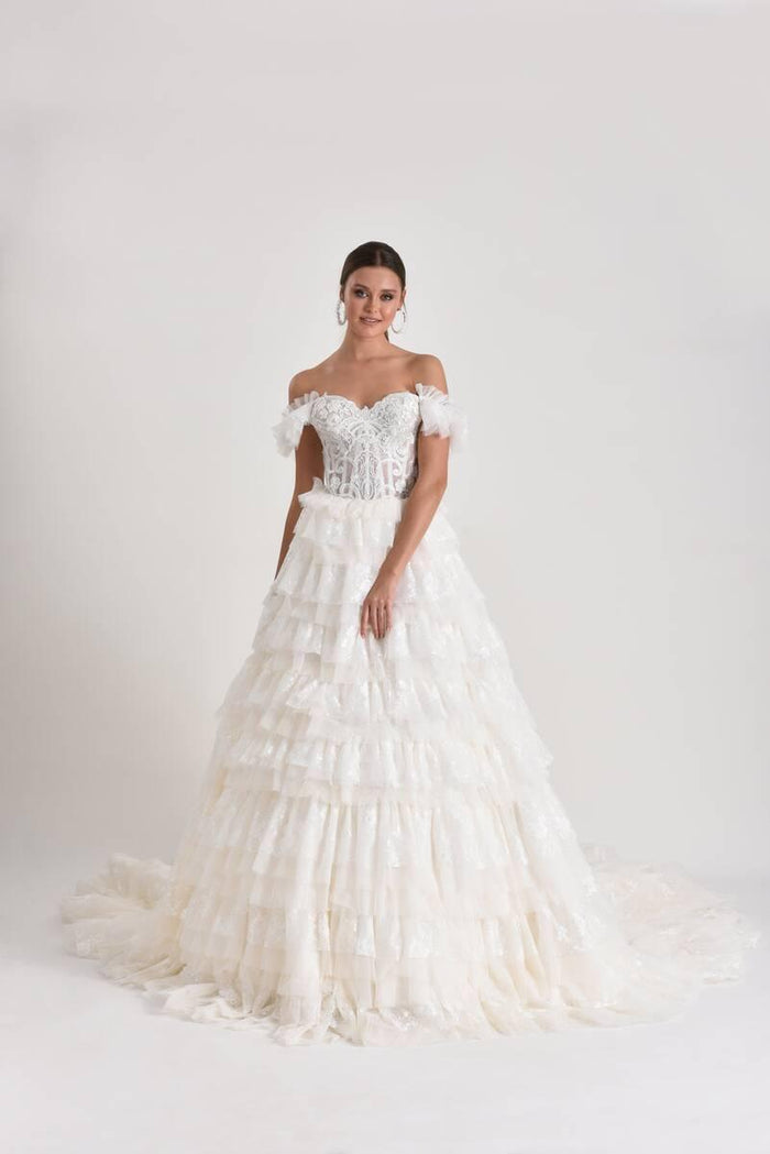 Puppis Çiçek Dantel Prenses Model Gelinlik - The Bride's Bliss