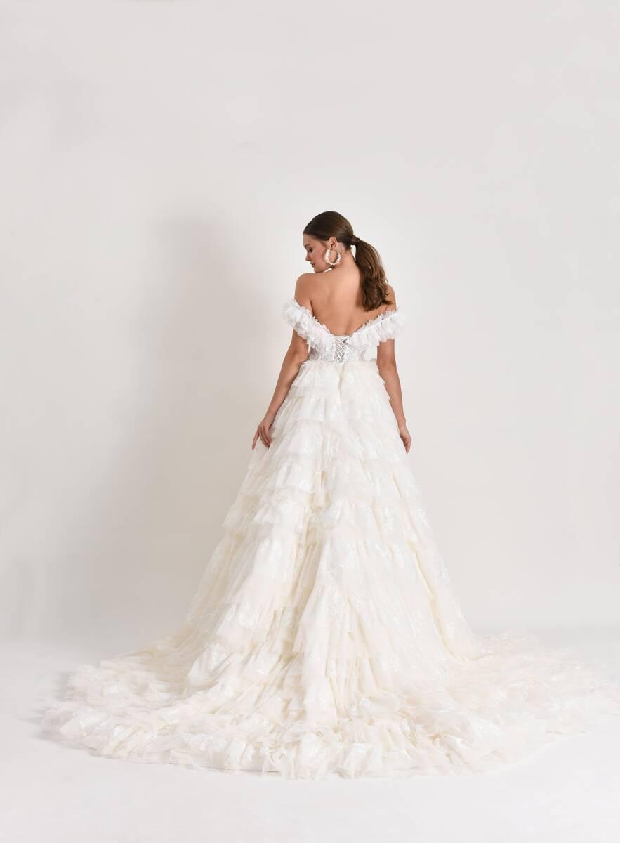 Puppis Çiçek Dantel Prenses Model Gelinlik - The Bride's Bliss
