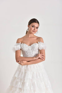 Puppis Çiçek Dantel Prenses Model Gelinlik - The Bride's Bliss